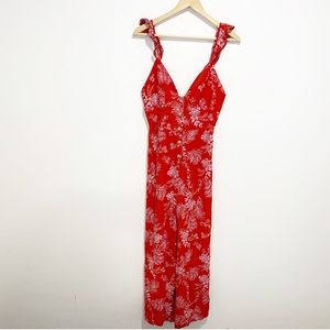 Free People Red Floral romper